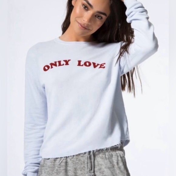 Spiritual Gangster Only Love Purplish Blue Women’s Sweatshirt Size XS - Picture 2 of 9
